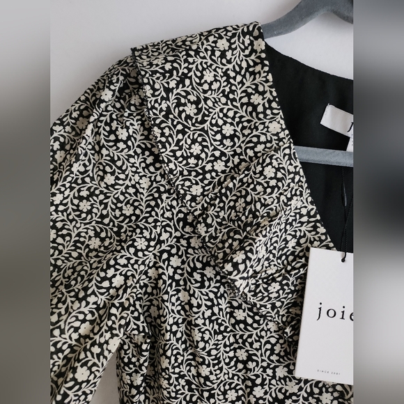 NWT JOIE ADANSON MINI COTTON DRESS COLOR BLEACHED SAND SIZE 4 - Picture 12 of 14